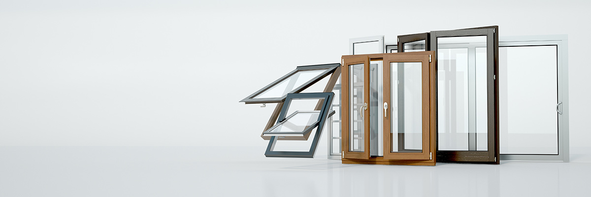 Fenster mit Rahmen aus unterschiedlichem Material